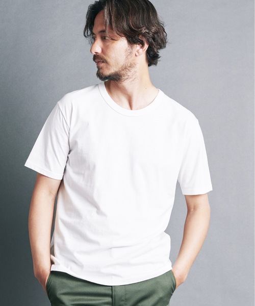 Magine(マージン)の「CTN BASIC U/N TEE S/S:コットンベーシック Uネック 半袖Tシャツ 24S(Tシャツ/カットソー・メンズ・ネイビー/ブラック/ホワイト/オリーブ・44/48/46)」の8枚目の写真