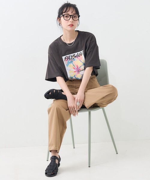 【新品】rosy monster flower enchanted Tシャツ セール】flower painting Tシャツ/フラワーペインティングT