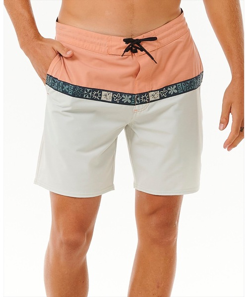 【セール】【RIPCURL（リップカール）】M SWC FUNGI LAYDAY 撥水加工ストレッチ素材バイカラーデザインスイムボードショーツ（水着）｜RIP CURL（リップカール）