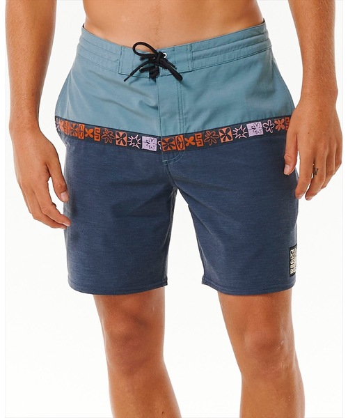 【セール】【RIPCURL（リップカール）】M SWC FUNGI LAYDAY 撥水加工ストレッチ素材バイカラーデザインスイムボードショーツ（水着）｜RIP CURL（リップカール）