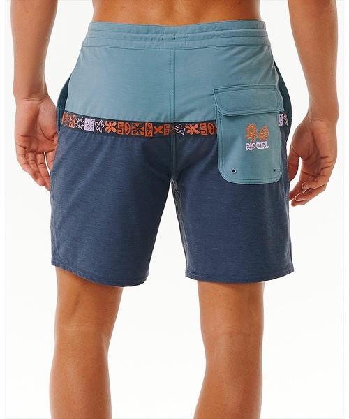 【セール】【RIPCURL（リップカール）】M SWC FUNGI LAYDAY 撥水加工ストレッチ素材バイカラーデザインスイムボードショーツ（水着）｜RIP CURL（リップカール）