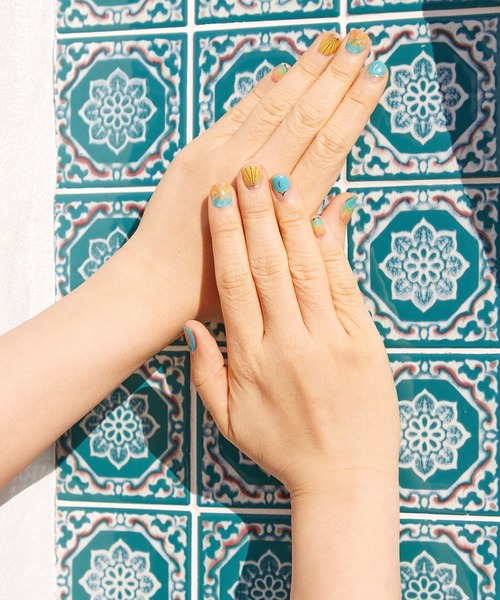 チャイハネ（チャイハネ）の「【チャイハネ】サーディアネイルシール（ネイルシール/ネイルチップ・レディース・オレンジ系その他/ターコイズブルー/レッド・FREE）」の8枚目の写真