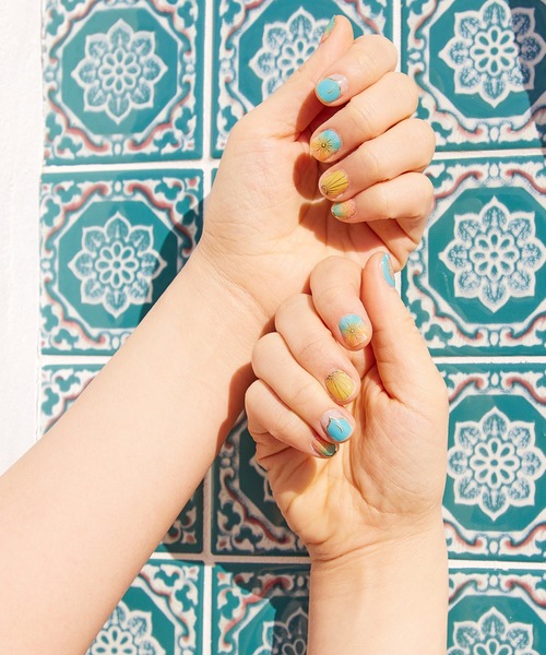 チャイハネ（チャイハネ）の「【チャイハネ】サーディアネイルシール（ネイルシール/ネイルチップ・レディース・オレンジ系その他/ターコイズブルー/レッド・FREE）」の9枚目の写真