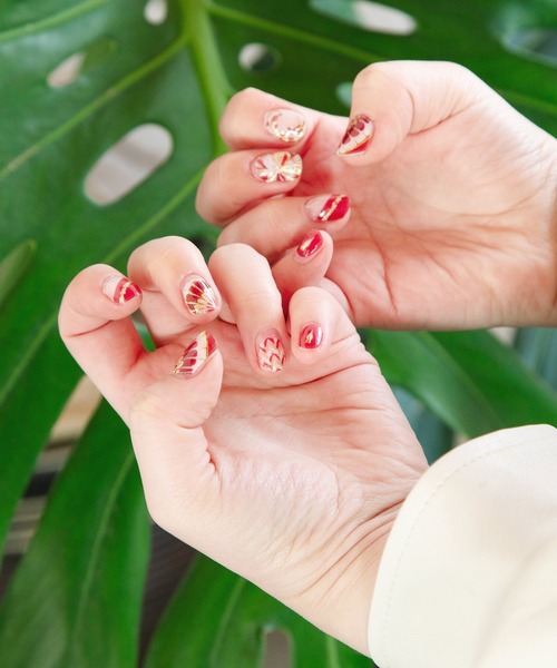 チャイハネ（チャイハネ）の「【チャイハネ】サーディアネイルシール（ネイルシール/ネイルチップ・レディース・オレンジ系その他/ターコイズブルー/レッド・FREE）」の5枚目の写真