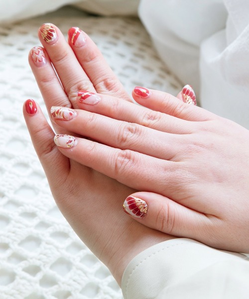 チャイハネ（チャイハネ）の「【チャイハネ】サーディアネイルシール（ネイルシール/ネイルチップ・レディース・オレンジ系その他/ターコイズブルー/レッド・FREE）」の7枚目の写真