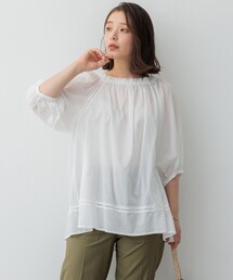 【新品】23区（32）ブロドリー ダンデル ブラウス 23区 シャツ ブラウス 「洗える」ブロドリー ダンデル 2WAY