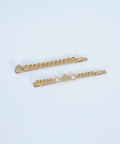 MARY QUANT（マリークワント）の「メタルチェーン ヘアピンセット（ヘアピン・レディース・ゴールド/シルバー・FREE）」の6枚目の写真