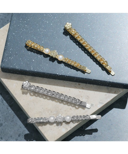 MARY QUANT（マリークワント）の「メタルチェーン ヘアピンセット（ヘアピン・レディース・ゴールド/シルバー・FREE）」の9枚目の写真