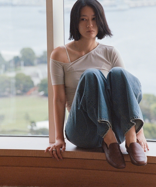 Charles Chaton(シャルルシャトン)の「lux top(Tシャツ/カットソー・レディース・ブラック/サックスブルー/ベージュ・FREE)」の21枚目の写真