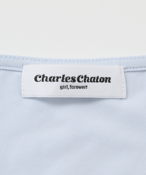 Charles Chaton(シャルルシャトン)の「lux top(Tシャツ/カットソー・レディース・ブラック/サックスブルー/ベージュ・FREE)」の8枚目の写真