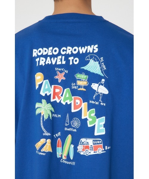 RODEO CROWNS WIDE BOWL(ロデオクラウンズワイドボウル)の「サーフハッポウ Tシャツ(Tシャツ/カットソー・メンズ・ホワイト/チャコールグレー/ブルー・MEDIUM/LARGE)」の6枚目の写真
