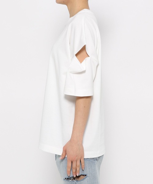 LOWRYS FARM（ローリーズファーム）の「カットアウトＴＳＳ 108512（Tシャツ/カットソー・レディース・ホワイト/ブラック・FREE）」の9枚目の写真