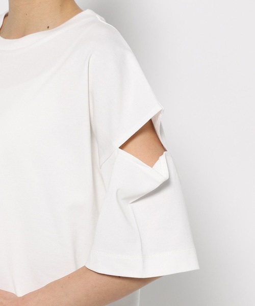 LOWRYS FARM（ローリーズファーム）の「カットアウトＴＳＳ 108512（Tシャツ/カットソー・レディース・ホワイト/ブラック・FREE）」の12枚目の写真