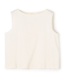 GALERIE VIE | コットンリネンストレッチ ボートネックプルオーバー(シャツ/ブラウス)