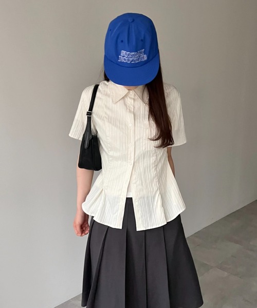 GIUNON（ジウノン）の「embroidery flat cap/ エンブロイダリーフラットキャップ（キャップ・レディース・ブラック/ブルー・FREE）」の11枚目の写真