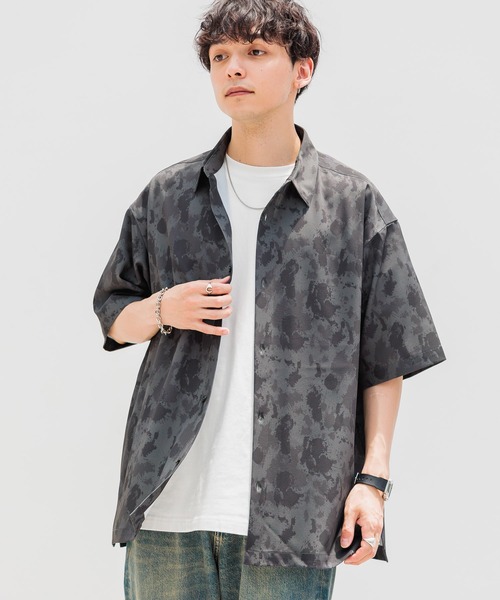 RAGEBLUE(レイジブルー)の「ラグイージー/総柄ドレープシャツ(シャツ/ブラウス・メンズ・ブラック/ベージュ/ブラウン・MEDIUM/LARGE)」の14枚目の写真