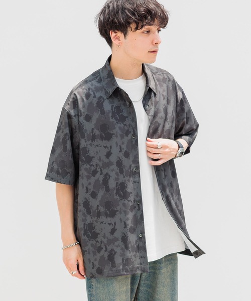 RAGEBLUE(レイジブルー)の「ラグイージー/総柄ドレープシャツ(シャツ/ブラウス・メンズ・ブラック/ベージュ/ブラウン・MEDIUM/LARGE)」の12枚目の写真