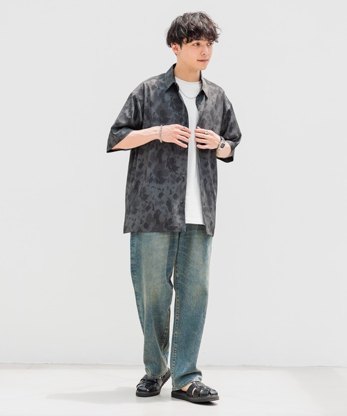 RAGEBLUE(レイジブルー)の「ラグイージー/総柄ドレープシャツ(シャツ/ブラウス・メンズ・ブラック/ベージュ/ブラウン・MEDIUM/LARGE)」の15枚目の写真