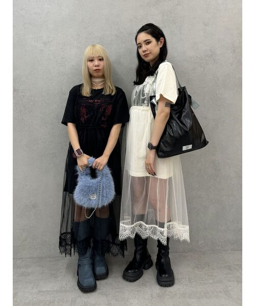 jouetie（ジュエティ）の「チュールドッキングロングワンピース（ワンピース・レディース・ブラック/アイボリー/ネイビー・MEDIUM）」の11枚目の写真