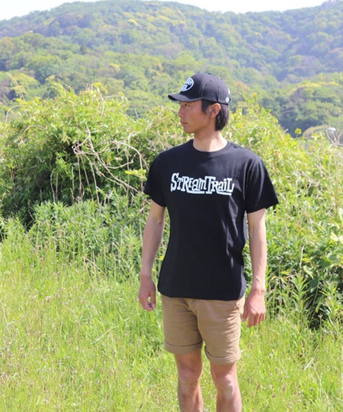 STREAM TRAIL(ストリームトレイル)の「Tシャツ PREMIUM LOGO(Tシャツ/カットソー・メンズ・ホワイト×ブルー/ブラック×ホワイト・M/L/S/XL)」の1枚目の写真
