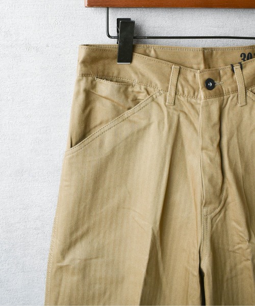 HOUSTON(ヒューストン)の「【T2】【HOUSTON】USMC HBT TROUSERS(スラックス・メンズ・オリーブ/ベージュ・30inch)」の5枚目の写真