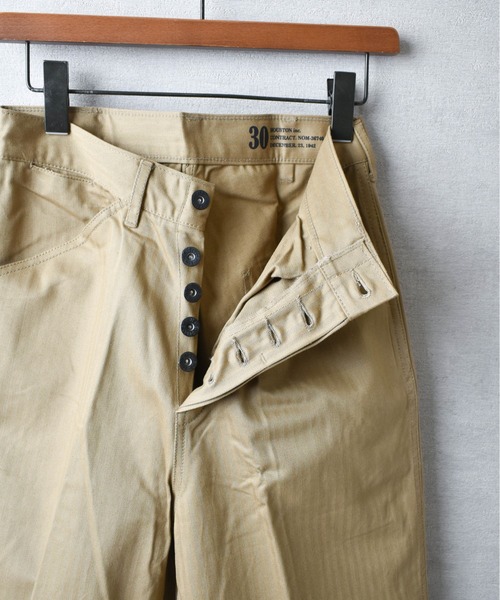 HOUSTON(ヒューストン)の「【T2】【HOUSTON】USMC HBT TROUSERS(スラックス・メンズ・オリーブ/ベージュ・30inch)」の8枚目の写真