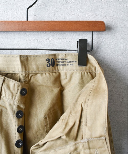 HOUSTON(ヒューストン)の「【T2】【HOUSTON】USMC HBT TROUSERS(スラックス・メンズ・オリーブ/ベージュ・30inch)」の9枚目の写真
