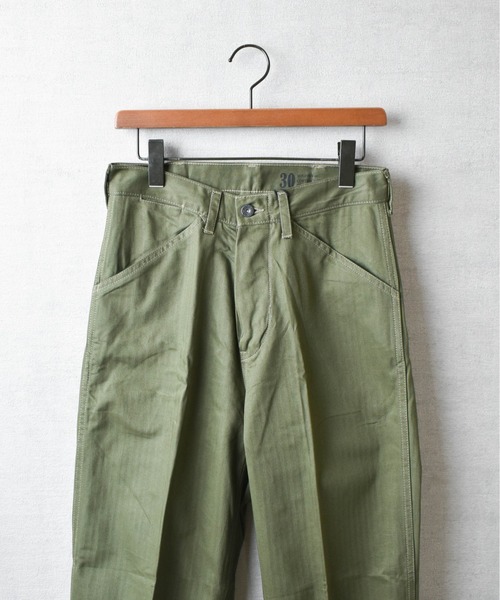 HOUSTON(ヒューストン)の「【T2】【HOUSTON】USMC HBT TROUSERS(スラックス・メンズ・オリーブ/ベージュ・30inch)」の10枚目の写真