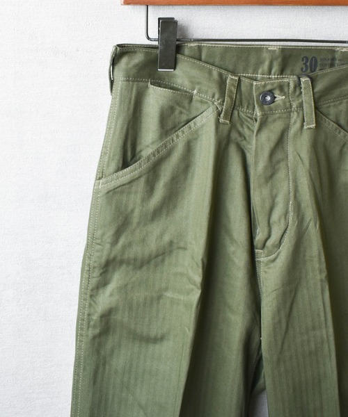 HOUSTON(ヒューストン)の「【T2】【HOUSTON】USMC HBT TROUSERS(スラックス・メンズ・オリーブ/ベージュ・30inch)」の11枚目の写真