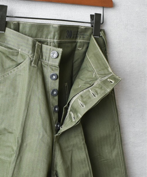 HOUSTON(ヒューストン)の「【T2】【HOUSTON】USMC HBT TROUSERS(スラックス・メンズ・オリーブ/ベージュ・30inch)」の15枚目の写真
