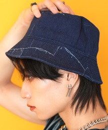 an meets zakka（アンミツザッカ）の「an meets zakka トロンプルイユパッチワークデニムハット / メンズ レディース 帽子（ハット）」