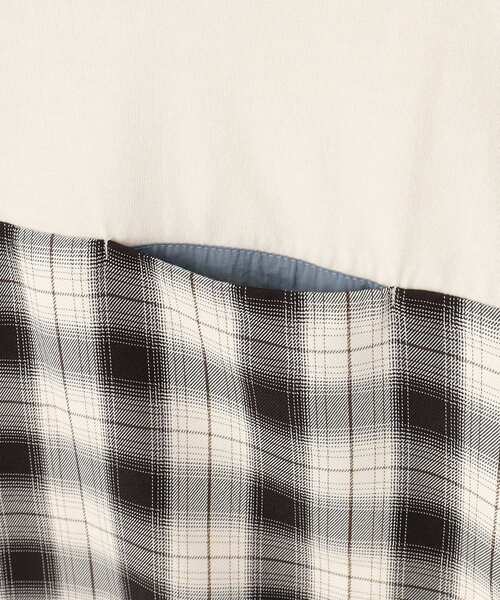 SHOO・LA・RUE（シューラルー）の「◆【110-140cm】チェック切替 配色Tシャツ（Tシャツ/カットソー・キッズ・アイボリー系4/ブラック系4・11/12/13/14）」の9枚目の写真