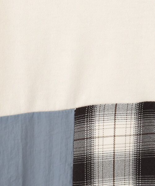 SHOO・LA・RUE（シューラルー）の「◆【110-140cm】チェック切替 配色Tシャツ（Tシャツ/カットソー・キッズ・アイボリー系4/ブラック系4・11/12/13/14）」の10枚目の写真