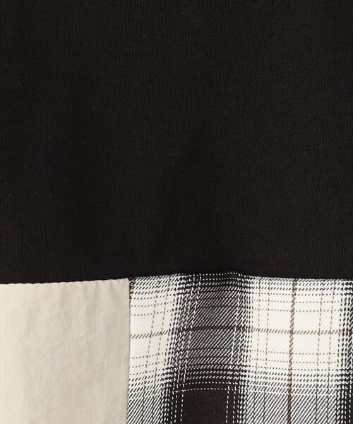 SHOO・LA・RUE（シューラルー）の「◆【110-140cm】チェック切替 配色Tシャツ（Tシャツ/カットソー・キッズ・アイボリー系4/ブラック系4・11/12/13/14）」の11枚目の写真