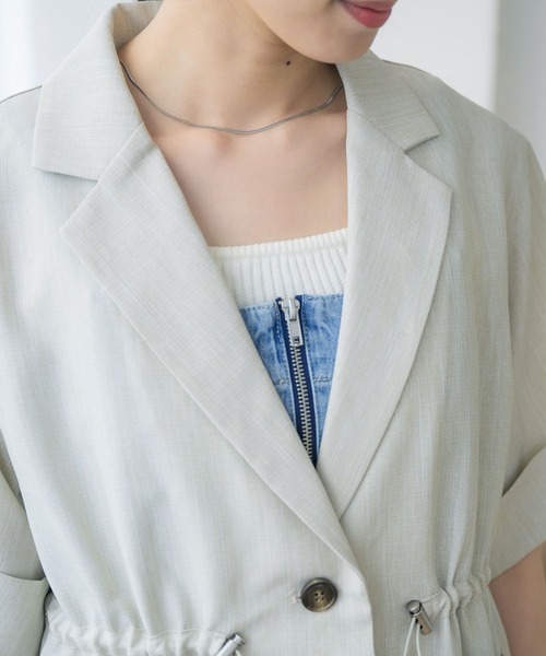 RETRO GIRL（レトロガール）の「ドロストテーラードJK（その他アウター・レディース・ライトグレー/ブラック/ブラウン・FREE）」の9枚目の写真