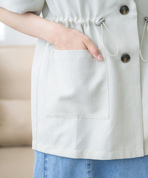 RETRO GIRL（レトロガール）の「ドロストテーラードJK（その他アウター・レディース・ライトグレー/ブラック/ブラウン・FREE）」の6枚目の写真