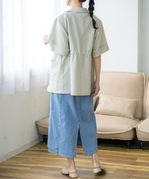 RETRO GIRL（レトロガール）の「ドロストテーラードJK（その他アウター・レディース・ライトグレー/ブラック/ブラウン・FREE）」の10枚目の写真