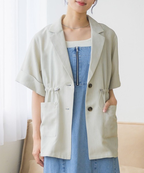 RETRO GIRL（レトロガール）の「ドロストテーラードJK（その他アウター・レディース・ライトグレー/ブラック/ブラウン・FREE）」の17枚目の写真