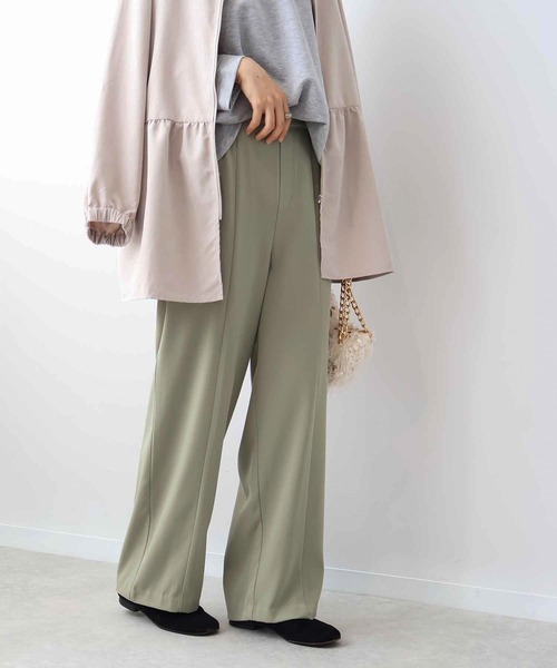 leswel（レスウェル）の「【L～5L 大きいサイズ】センターシームすっきりワイドパンツ秋（その他パンツ・レディース・カーキ/ブラウン/ネイビー・4L/5L/LL/3L/L）」の7枚目の写真