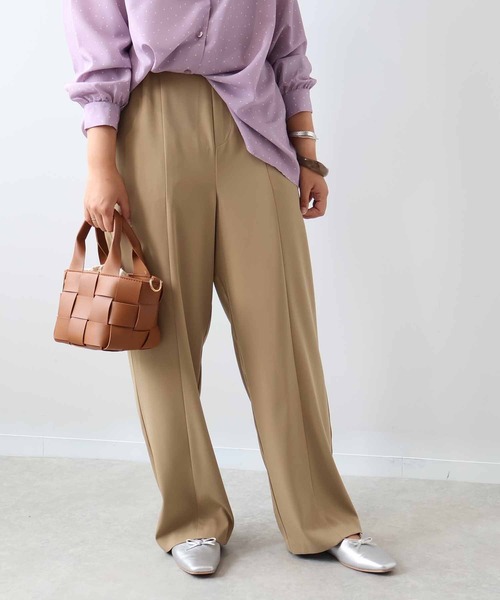 leswel（レスウェル）の「【L～5L 大きいサイズ】センターシームすっきりワイドパンツ秋（その他パンツ・レディース・カーキ/ブラウン/ネイビー・4L/5L/LL/3L/L）」の11枚目の写真