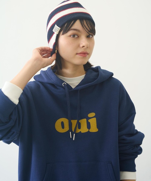 MILKFED.（ミルクフェド）の「OUI SWEAT HOODIE（パーカー・レディース・レッド/ネイビー/オートミール・L/M）」の17枚目の写真