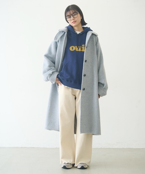 MILKFED.（ミルクフェド）の「OUI SWEAT HOODIE（パーカー・レディース・レッド/ネイビー/オートミール・L/M）」の18枚目の写真