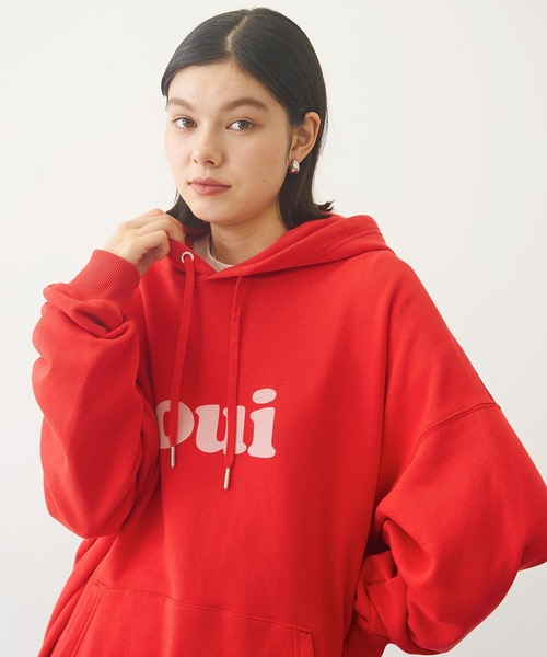 MILKFED.（ミルクフェド）の「OUI SWEAT HOODIE（パーカー・レディース・レッド/ネイビー/オートミール・L/M）」の20枚目の写真