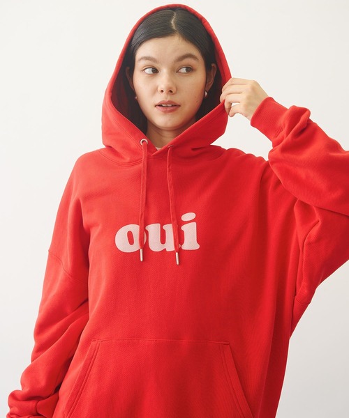 MILKFED.（ミルクフェド）の「OUI SWEAT HOODIE（パーカー・レディース・レッド/ネイビー/オートミール・L/M）」の22枚目の写真