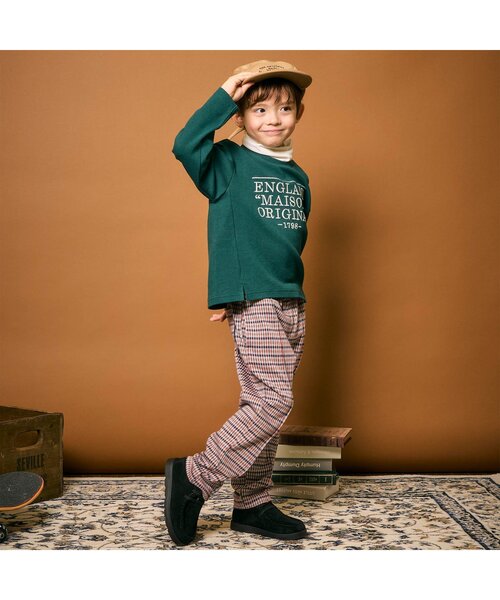 apres les cours（アプレレクール）の「ベーシックロゴジェットキャップ（キャップ・キッズ・ベージュ/チェック・50/54）」の20枚目の写真