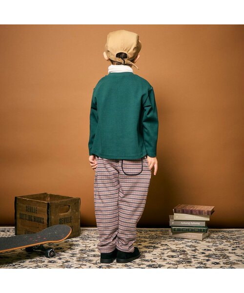 apres les cours（アプレレクール）の「ベーシックロゴジェットキャップ（キャップ・キッズ・ベージュ/チェック・50/54）」の21枚目の写真