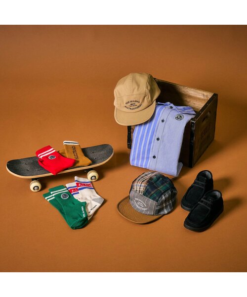 apres les cours（アプレレクール）の「ベーシックロゴジェットキャップ（キャップ・キッズ・ベージュ/チェック・50/54）」の8枚目の写真