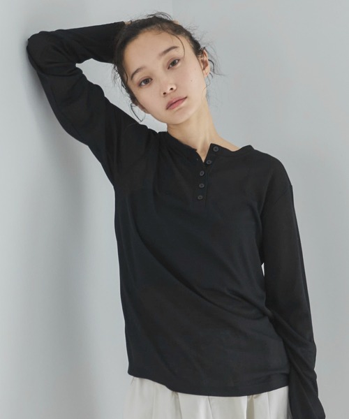FORMEヘンリーネックリブカットソー 東原亜希 FORME 2025 SPRING HENRY NECK RIB CUT AND SAW