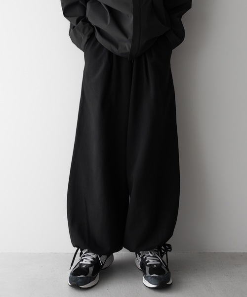 remer（リメール）の「loose heavy sweat wide PT / ルーズヘビースウェットワイドパンツ（スウェットパンツ・メンズ・ブラック/グレー・SMALL/X-SMALL/LARGE/MEDIUM）」の5枚目の写真