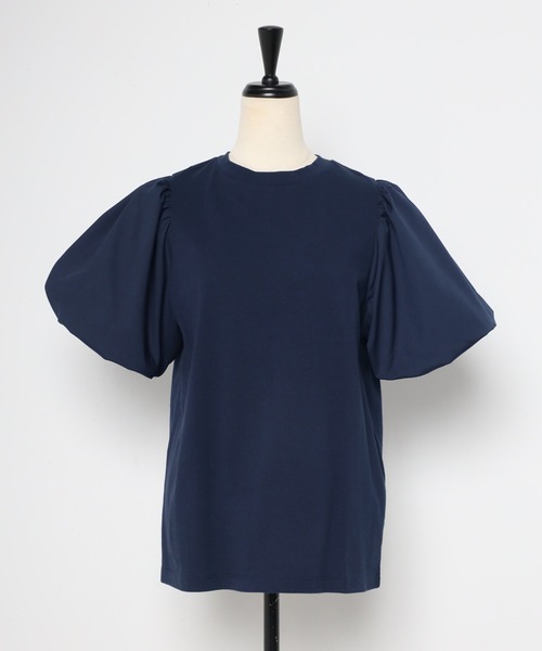 異素材パフスリーブカットソー（Tシャツ/カットソー）｜Bonjour